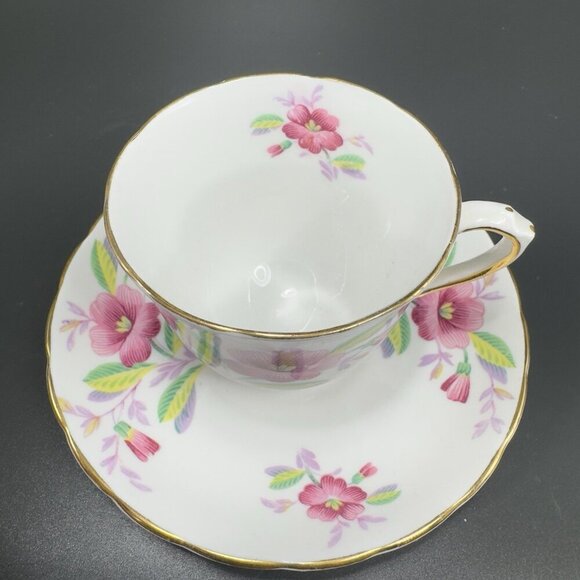Tuscan Fine English Bone China Porcelain Small Teacup And Saucer Set England VTG - Picture 10 of 12